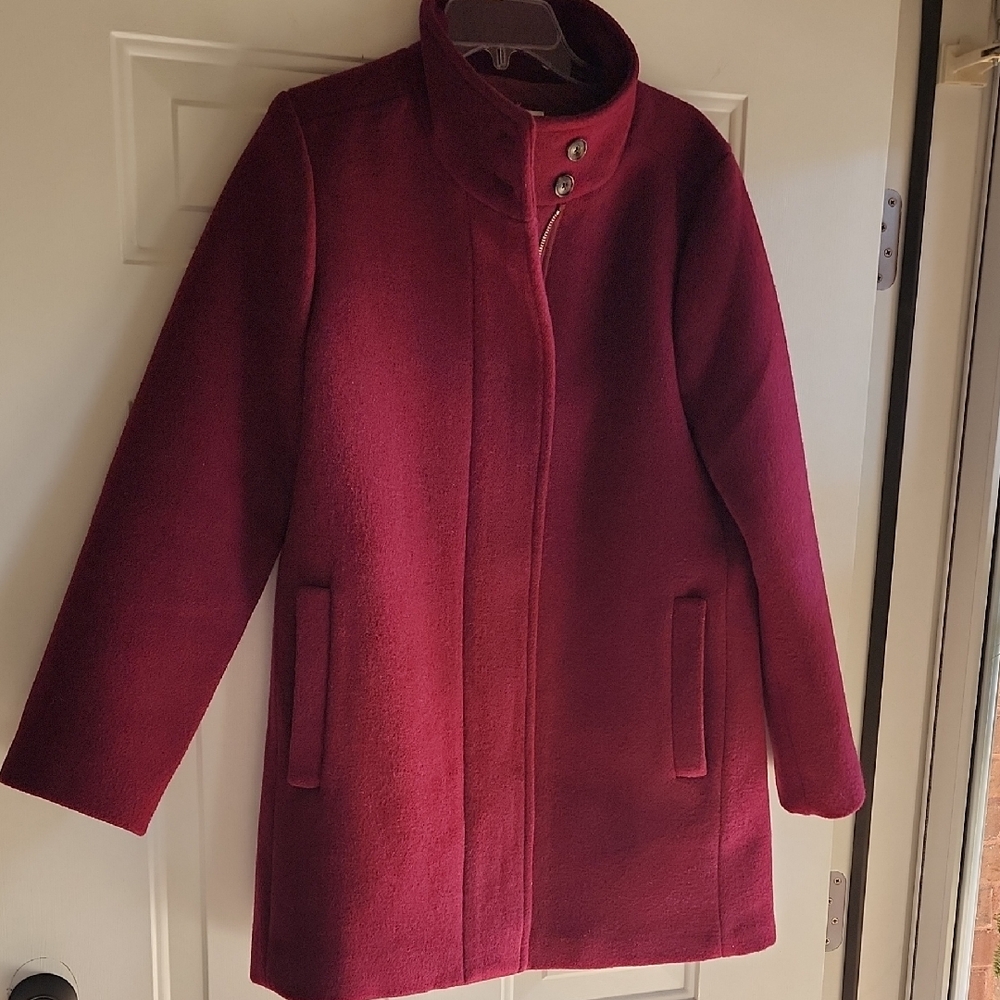 J. Crew City Coat - Burgundy